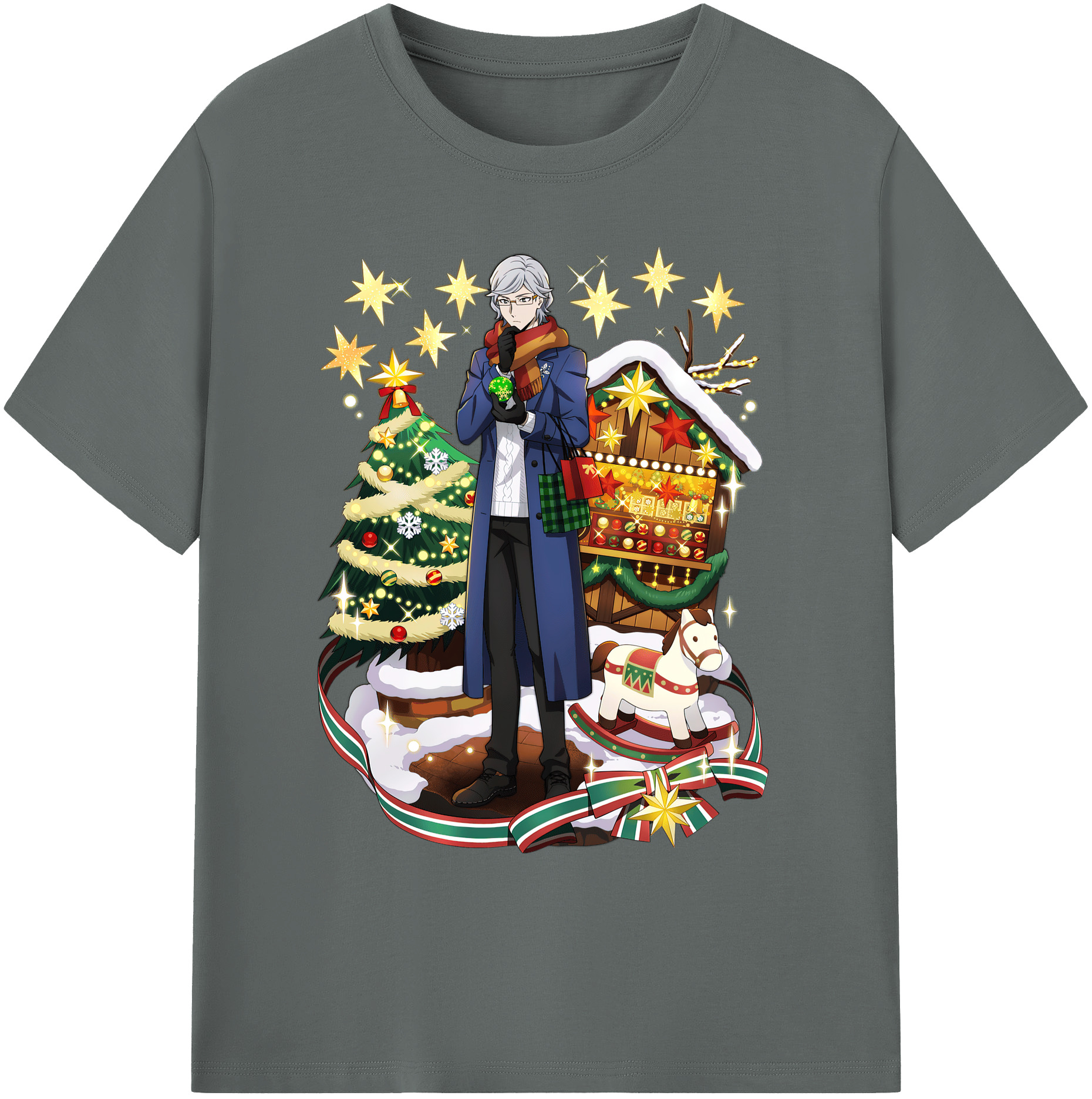 （画像用） 文豪ストレイドッグス Bungo Stray Dogs 綿100％ メンズ半袖Tシャツ｜肌触りやわらか＆通気性